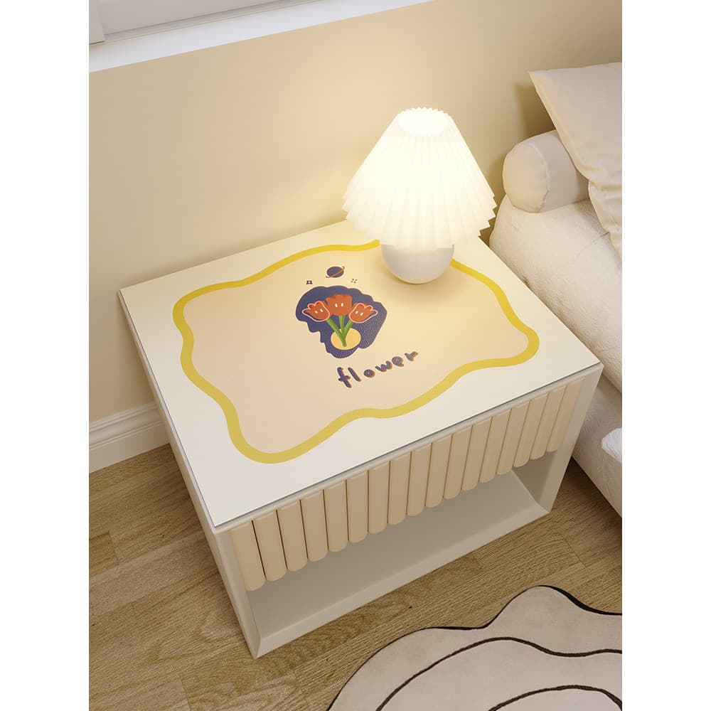 Moderno simples à prova d'água mesa de cabeceira com drenagem de óleo almofada Anti-poeira doméstica All-Match rolo máqu