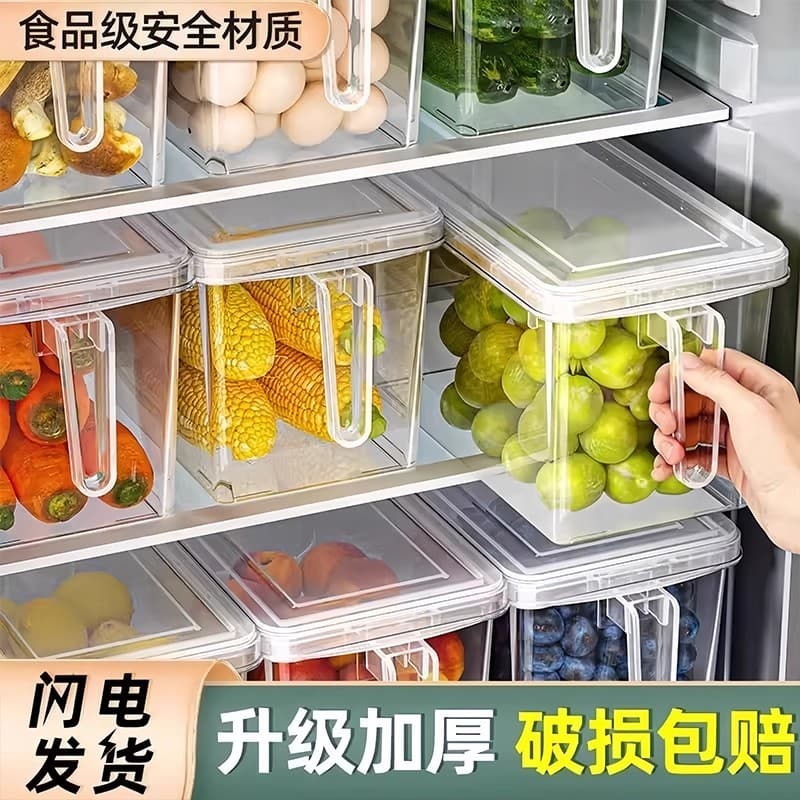 Caixa de armazenamento de geladeira de qualidade alimentar caixa de manutenção fresca cozinha arranjo de bolinho de vege