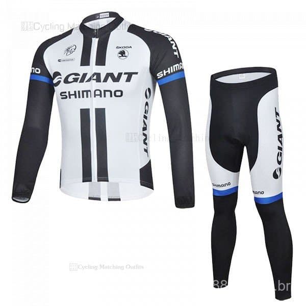 Camisa de Ciclismo GIANT Pro de Mangas Longas com Suspensórios, Roupas para Bicicleta de Montanha, Camisetas e Calças de