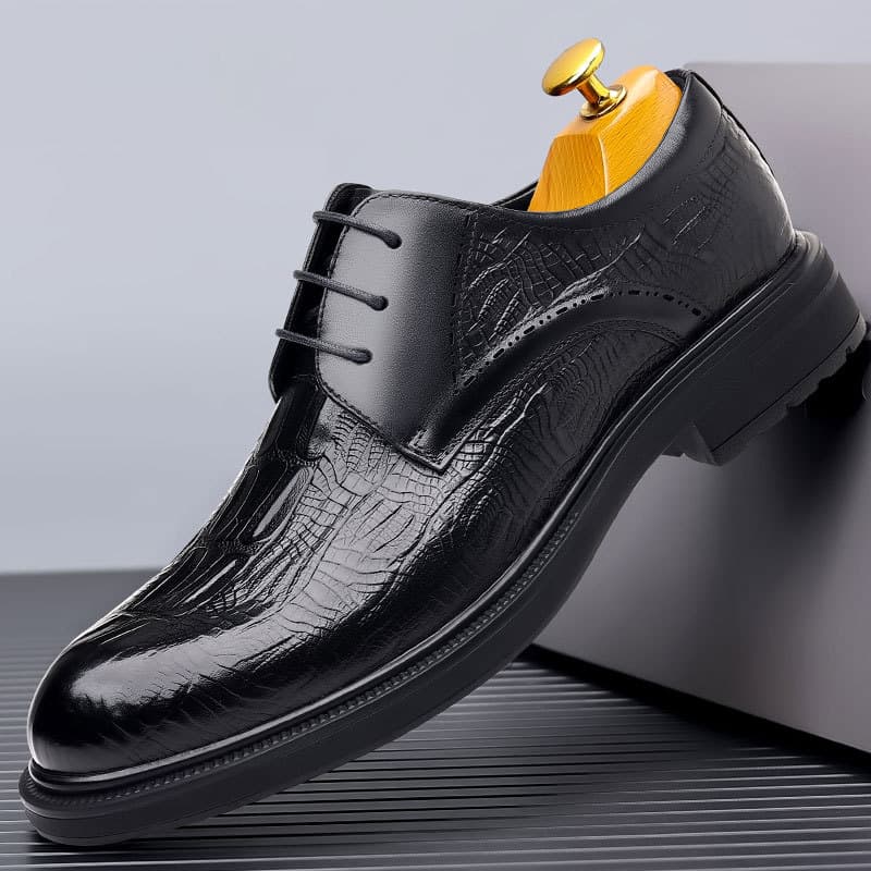 Sapatos de couro masculino negócios Formal Wear casamento noivo terno sapatos de couro genuíno 2026 novo estilo All-Matc