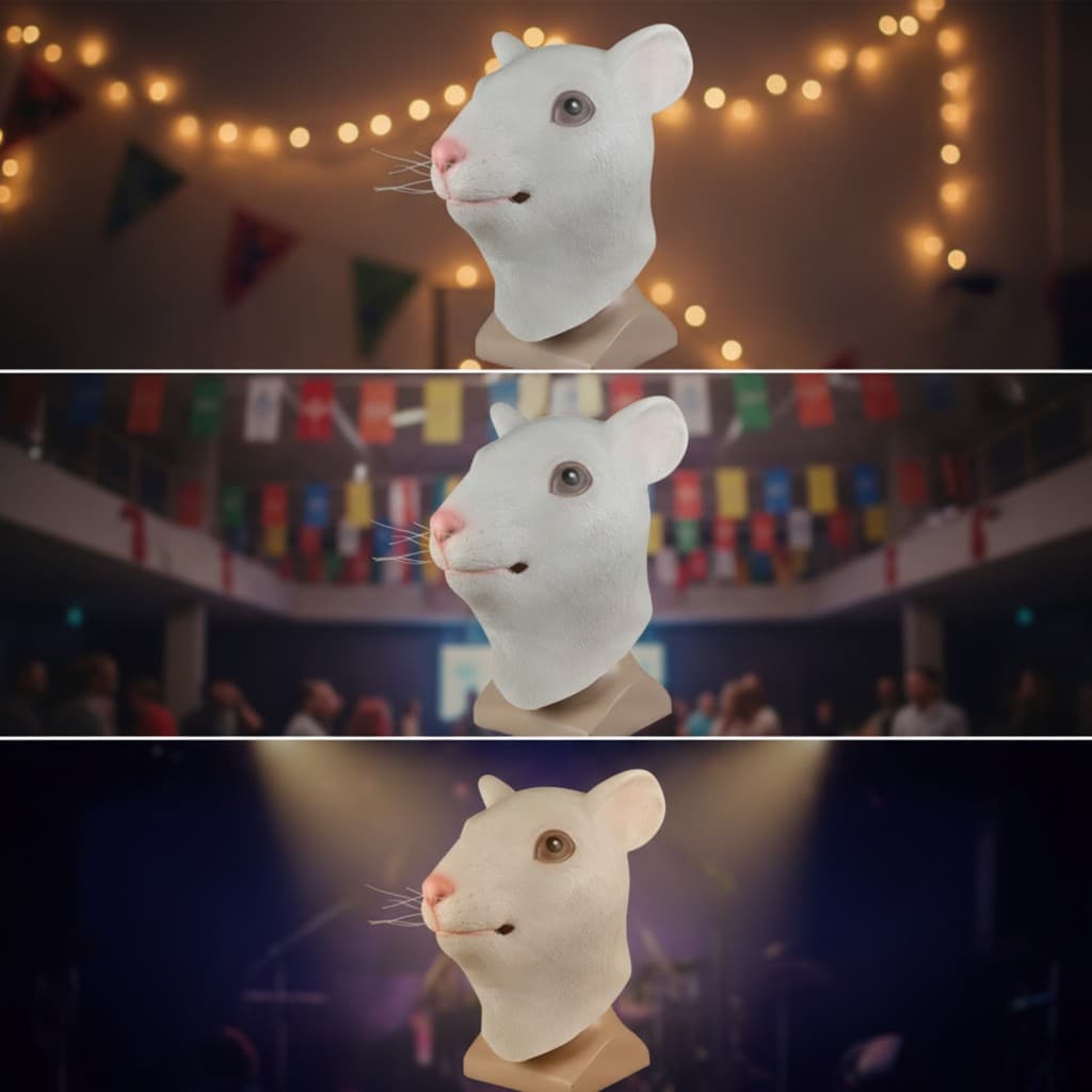 Máscara De Mouse Moldada Cabeça Para Adultos , Halloween , Cosplay