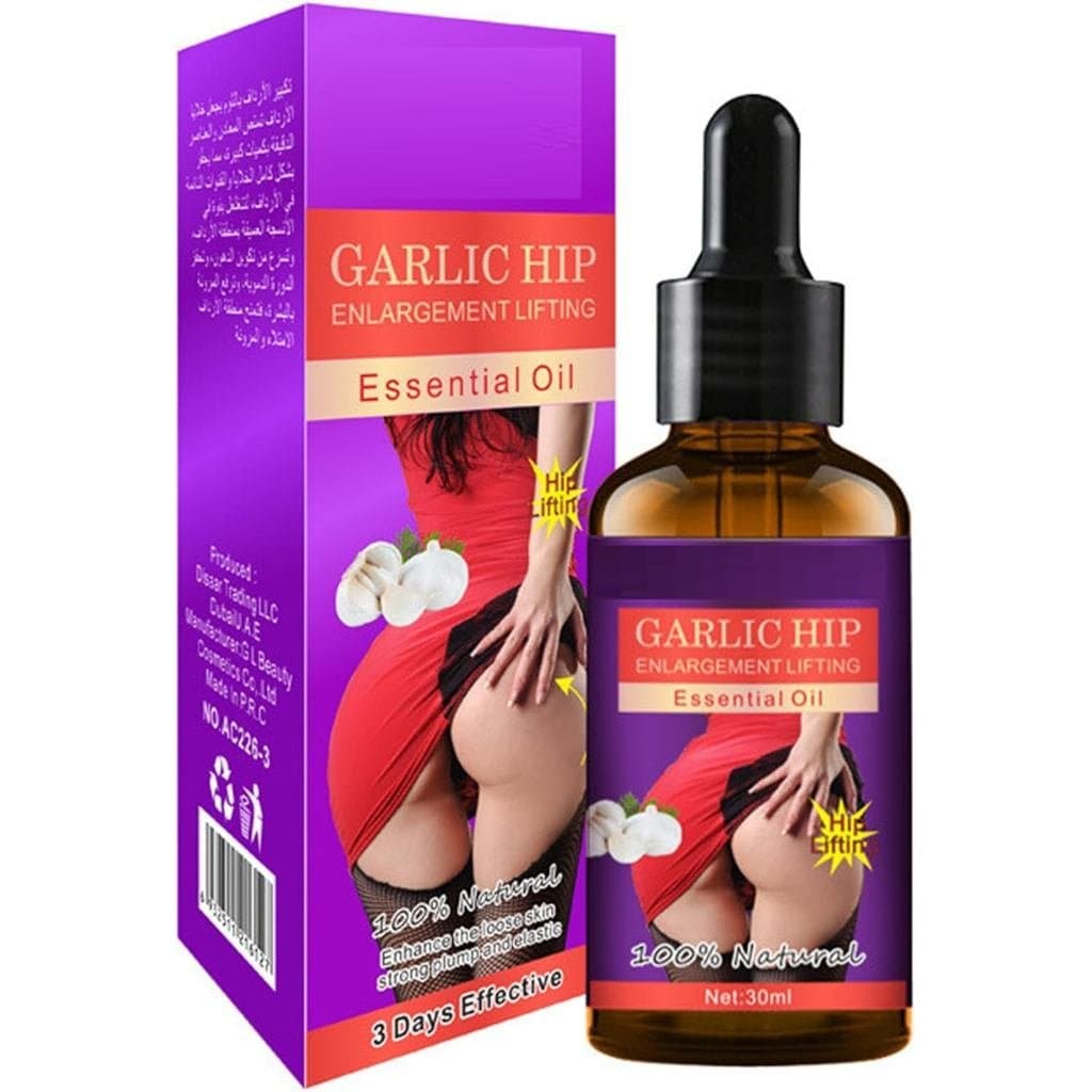 Óleo Essencial para Cuidado dos Glúteos – 30ml, óleo fortificante e firmador para os glúteos, contém ingredientes natura
