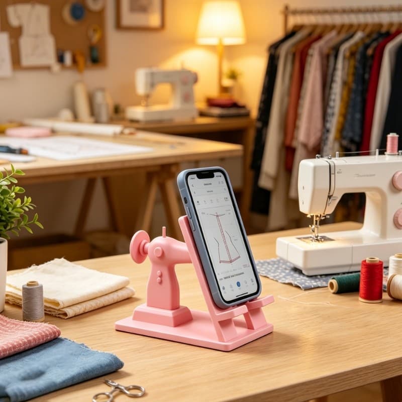 Treeling Máquina De Costura Tema Telefone Suporte Para Desktop Visualização Tutoriais De Mesa E Referência Padrão Na Art