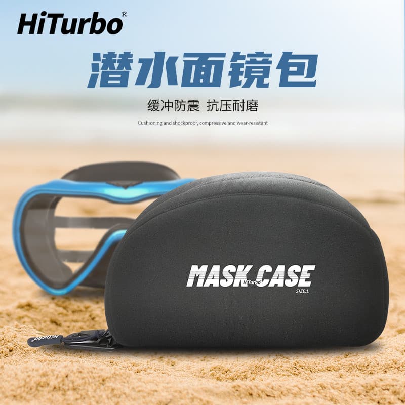 HiTurbo Máscara de mergulho Bolsa Mergulho livre Snorkeling Amortecimento de compressão à prova de choque