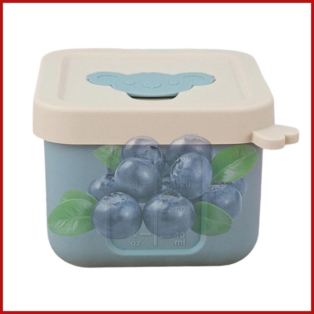 Mini Recipiente De Lanche Fácil Liberação À Prova De Vazamento Molde De Gelo Silicone Caixa Crianças Comida Para Molho D