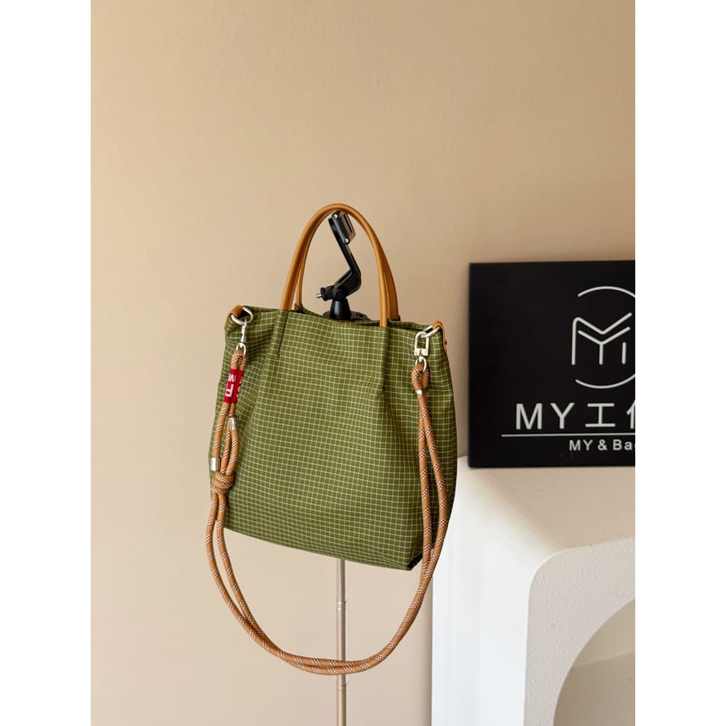 Meu novo produto xadrez nicho sacola portátil bolsa de ombro Commuter mensageiro moda simples urbano Casual na moda