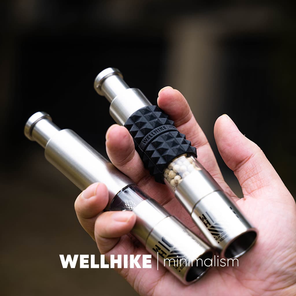 WELLHIKE moedor de onda impacto aço inoxidável tático pimenta sal marinho Manual imprensa tempero garrafa GZ Silicone ca