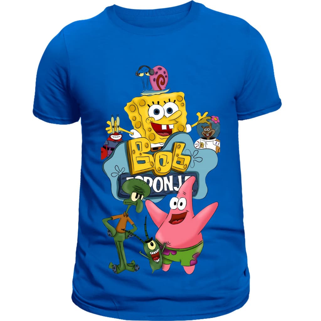CAMISETA CAMISA BOB ESPONJA INFANTIL E ADULTO BLUSA UNISSEX 100% ALGODÃO ENVIO RAPIDO