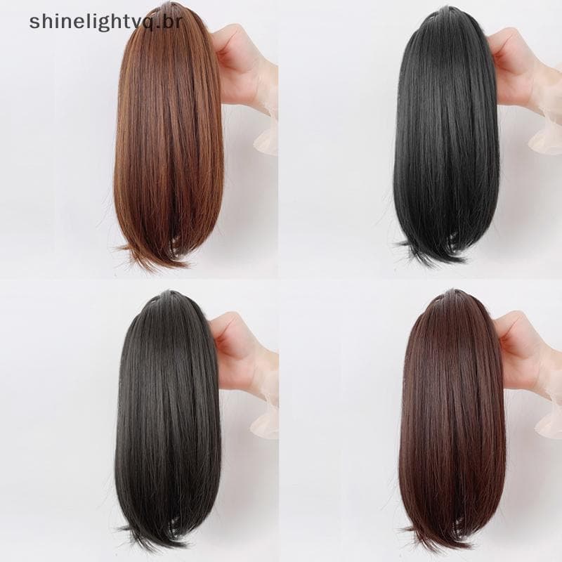 [shin] Extensão De Rabo De Cavalo Longo Clipe Na Garra Cabelo Peruca Sintética De Aparência Natural Para Mulheres BR