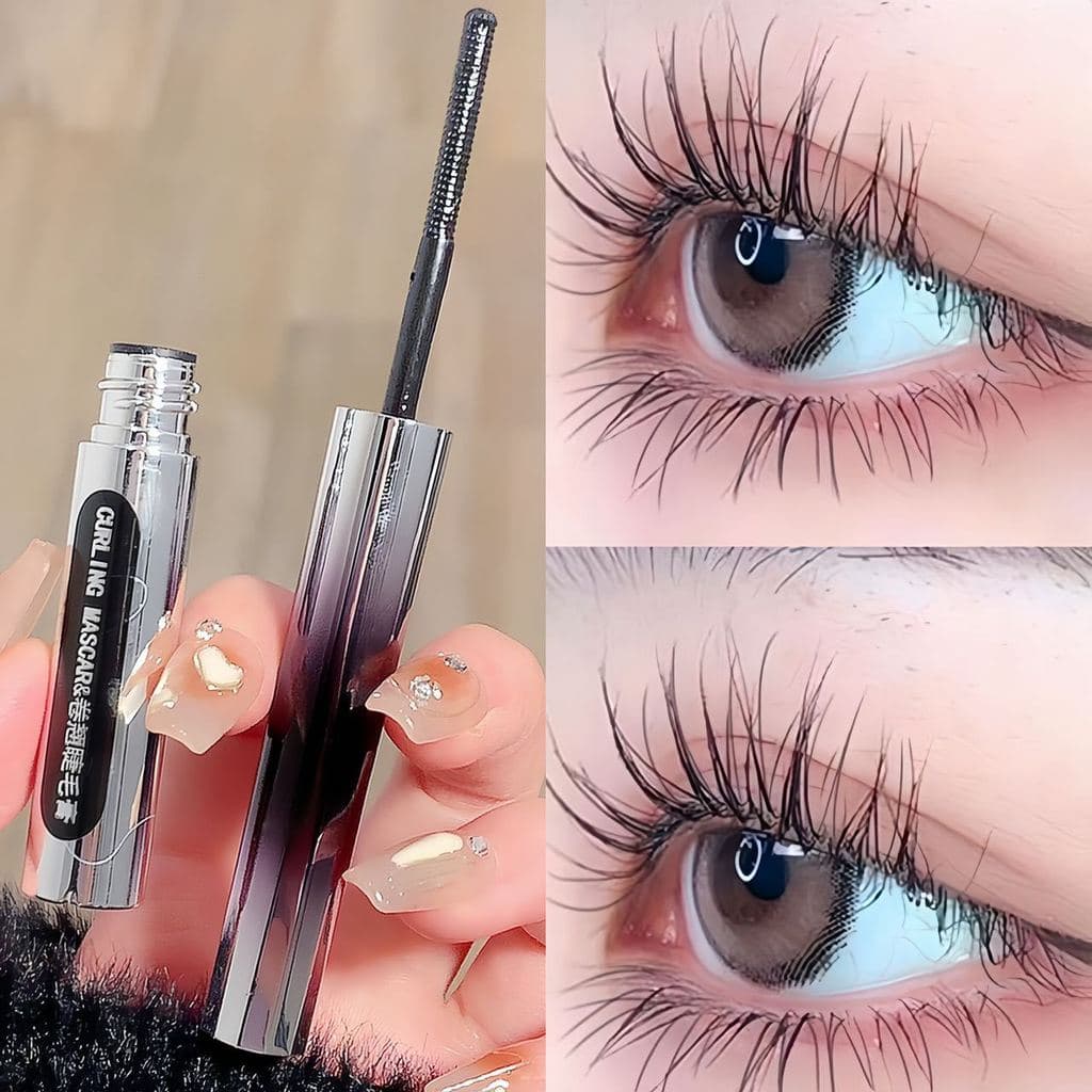 Rímel com Escova Fina | Alongamento + Volume + Curvatura | À Prova d’Água | Secagem Rápida | Efeito Natural