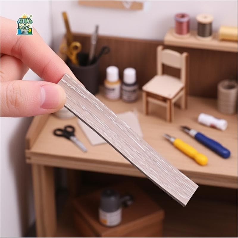 112 Telhas De Madeira Casa De Bonecas 20 Pçs Miniatura Grão Auto Adesivo Stiers Para Cenas De Móveis De Sala Modelo