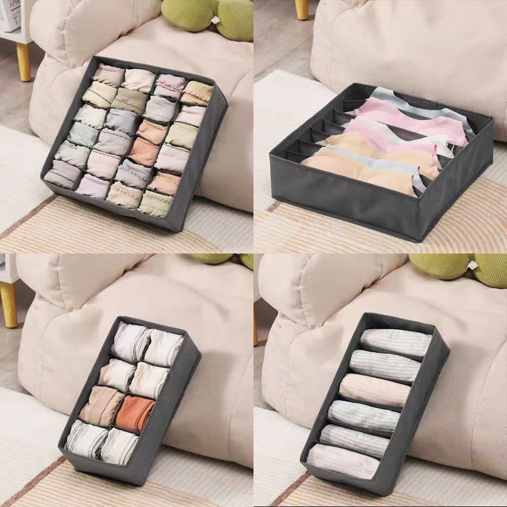 Gaveta de tecido caixa de armazenamento de roupa interior meias separação de armazenamento de roupa interior doméstico c