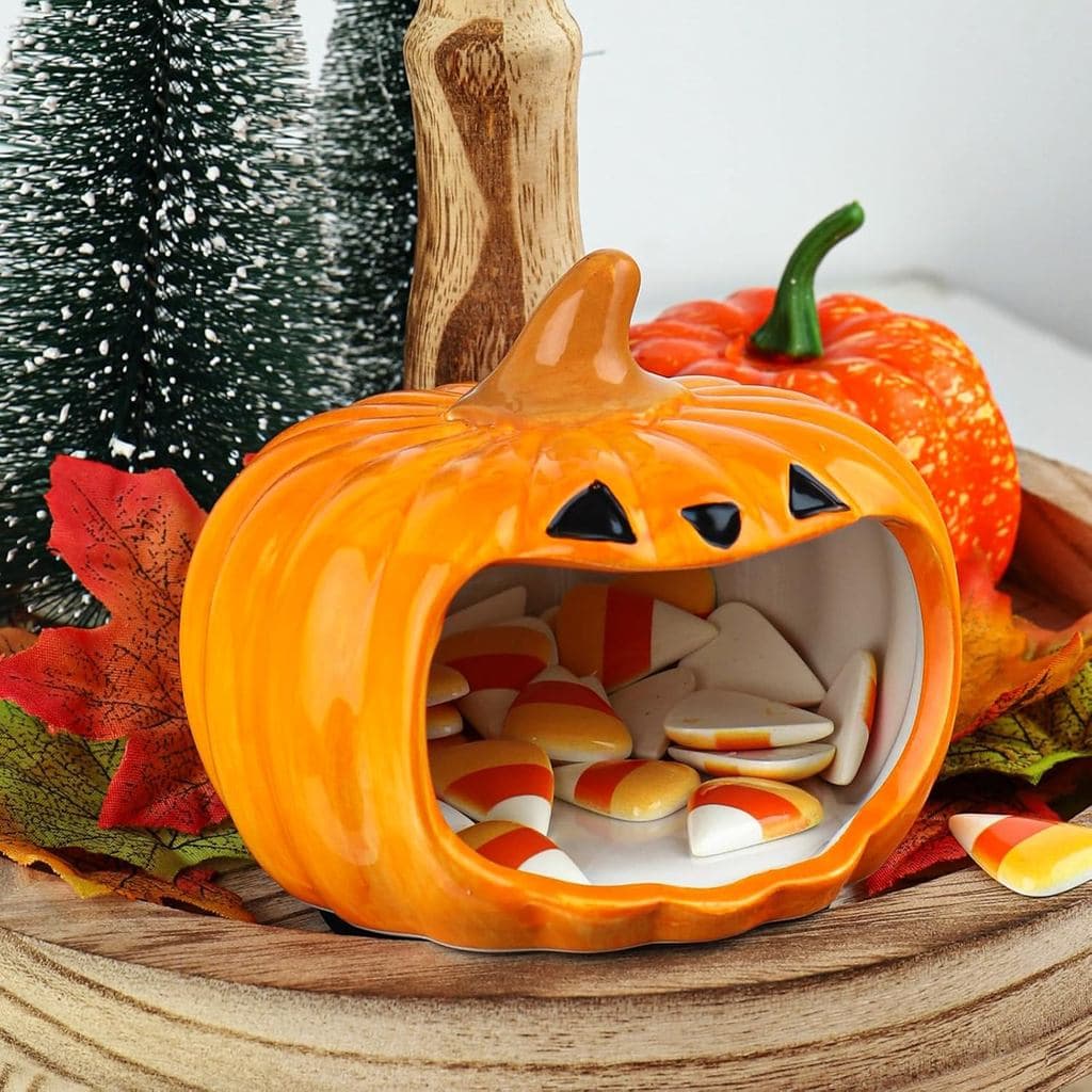 Tigela de Doces de Abóbora de Halloween, Linda Tigela de Doces, Decoração de Bandeja Festiva para Festa de "Trick or Tre