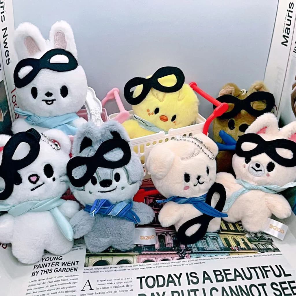 Brinquedo de pelúcia de piloto do ídolo de Kpop Stray Kids, chaveiro de pelúcia FM, pingente de pelúcia SKZ Felix I.N Ba