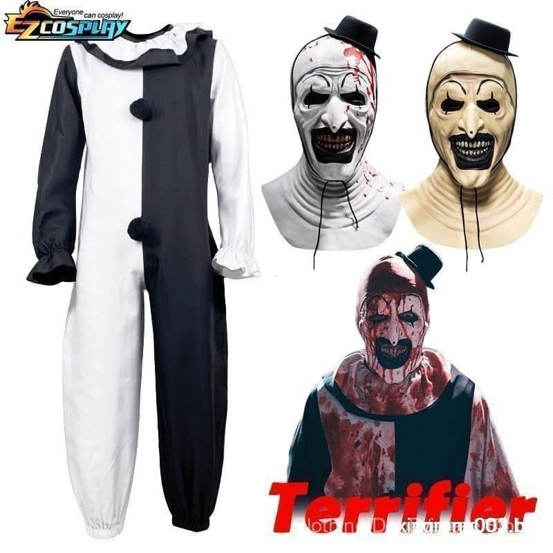 Máscara de Palhaço Sangrento para Festa de Halloween, Arte Fantástica para Adultos e Crianças KLBN RWYB SHLQ QQ1C PIV1