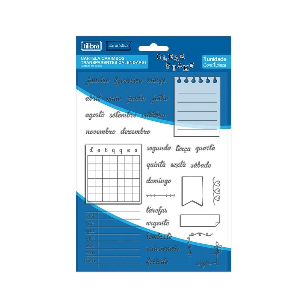 Calendário de Carimbos Transparente Tilibra 7J1X