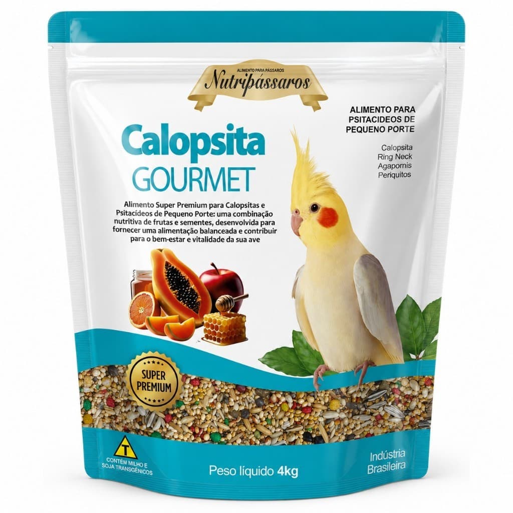 Racao Para Calopsita Gourmet Nutripássaros 4kg