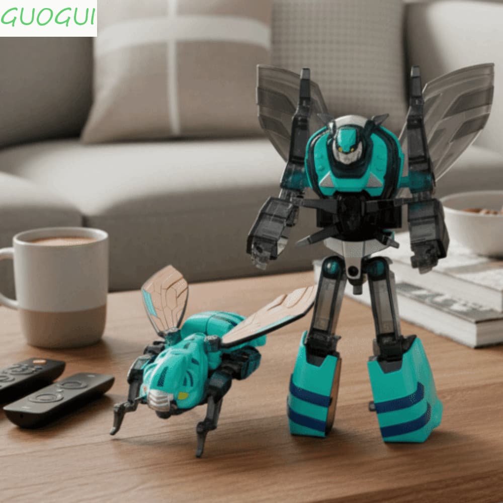 Brinquedo Mecha Do Transformador Inseto De GUOGUI , Robô Deformabl Da Libélula Borboleta Estilo Simulação Material Liga