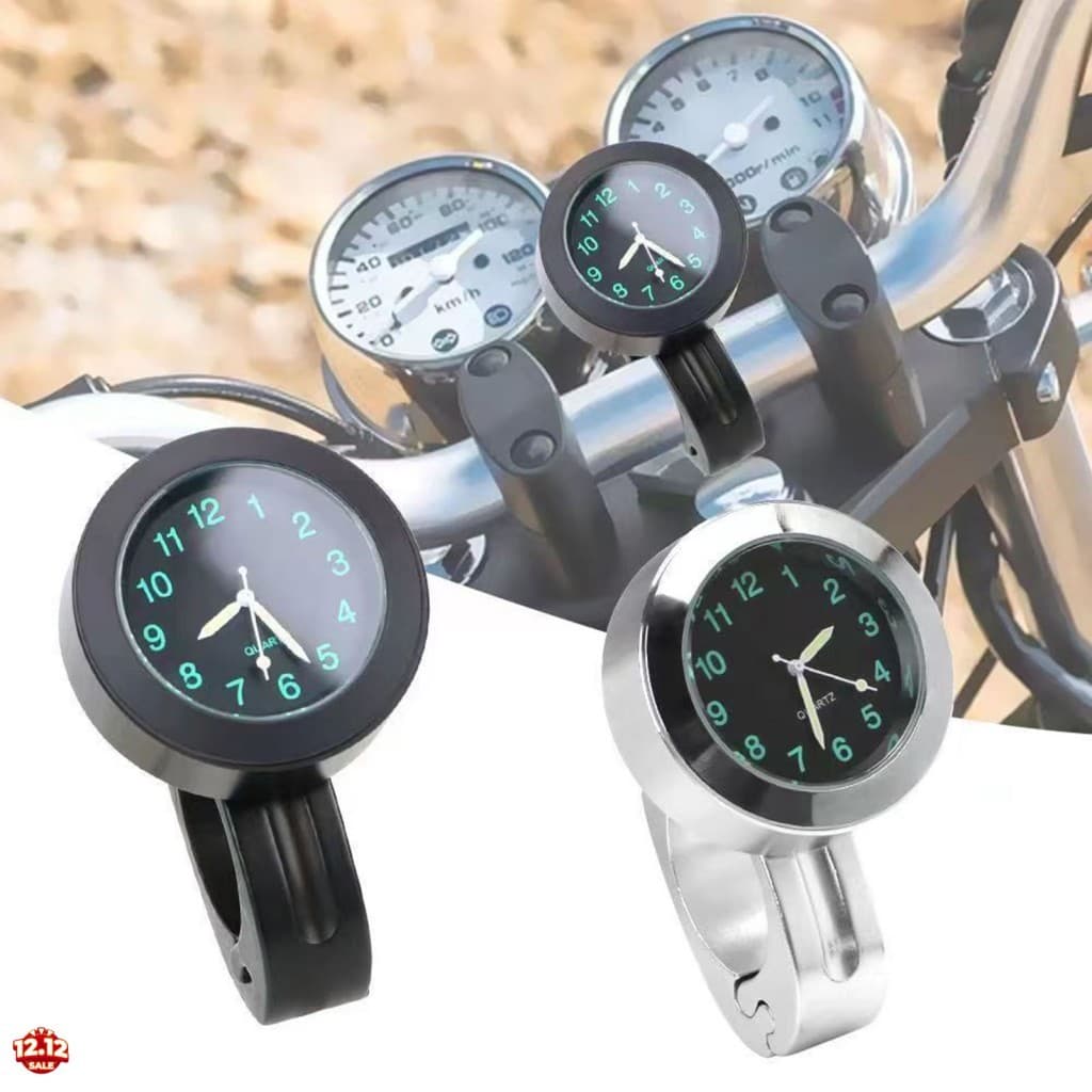Relógio De Guiador De Motocicleta-Acessório Luminoso Para Modificação De Bicicleta