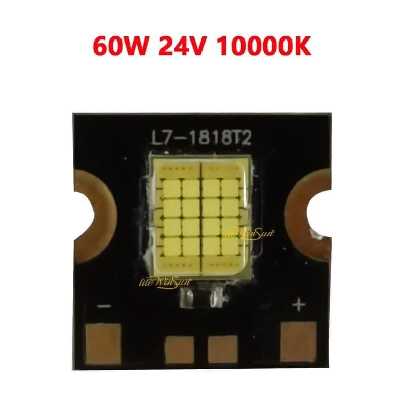 Fonte de Luz LED Móvel de 60W, 24-28V 2.4A, Luz Spot LED para DJ