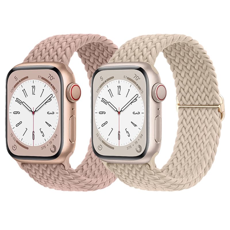 Kit 2 Pulseira De Nylon Para Apple Watch Series 11 10 9 8 7 6 5 SE 3 2 Ultra 3 2 49mm 45mm 45mm 41mm 38mm 46mm 42mm