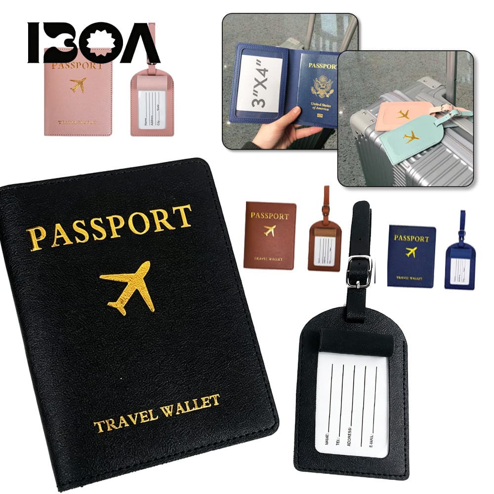 Carteira Capa Porta Passaporte Id Etiqueta Cartão De Bagagem