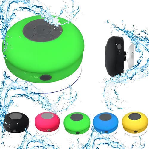 Caixa De Som Mini P/ Banho A Prova D´água Coloridas Cor Preto - Verde - Rosa - Branco - Amarelo - Azul
