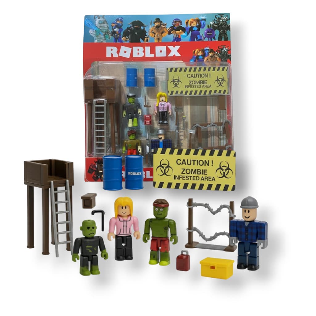 Roblox Kit Zumbi: 4 Bonecos + Cenário Edição Rara!