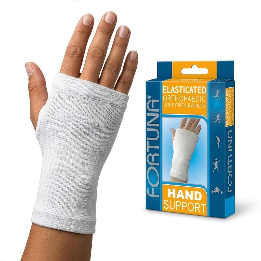 Fortuna Elastied Hand port – Órtese de Compressão Ortopédica para Artrite, Entorses e Distensões – Bandagem para Recuper