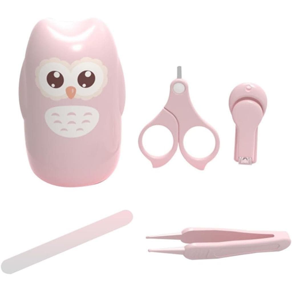Conjunto seguro para cuidados com as unhas para meninos e meninas, incluindo tesoura, lixa de unhas e cortador de unhas.