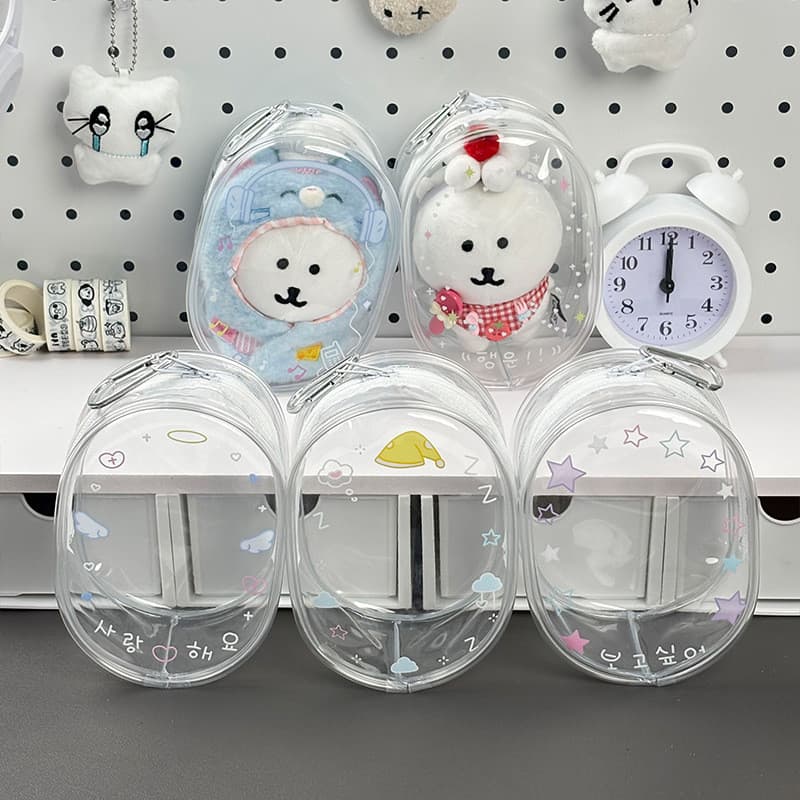 Ins saco do bebê com zíper saco do bebê pvc10cm boneca caso protetor passeio andando saco de armazenamento do bebê pendu