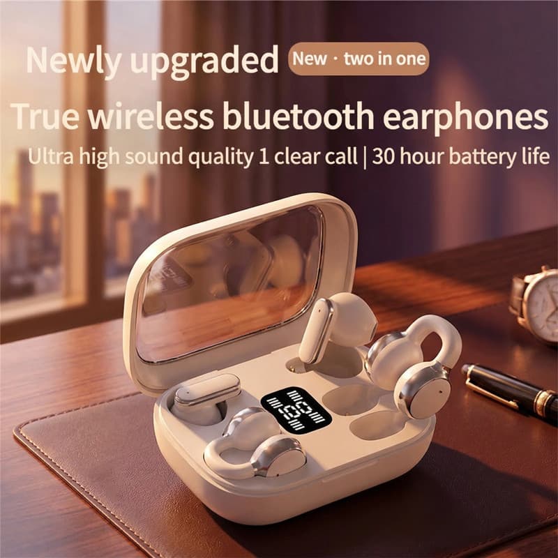 Q10 Fones De Ouvido Bluetooth Inteligentes HD Chamada Design De Clipe De Fone Sem Fio Com Cancelamento De Ruído Bateria