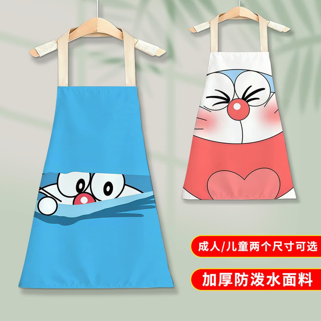 Doraemon avental bonito moda à prova dwaterproof água cozinha cozinhar avental influenciador High-End dos desenhos anima