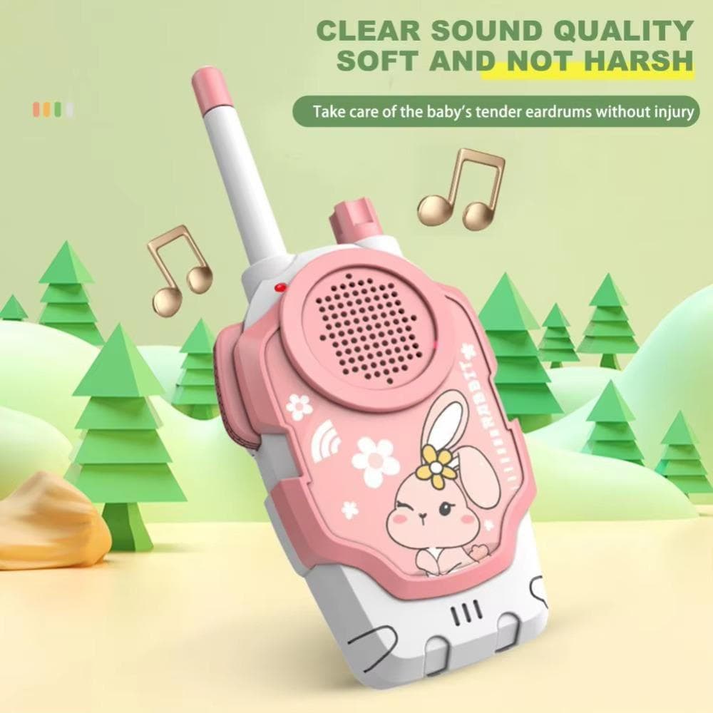 2 Unidades De Brinquedos Walkie Talkie Infantis , Mini Portátil De Desenho Animado Sem Fio , Com Corda Pendurad