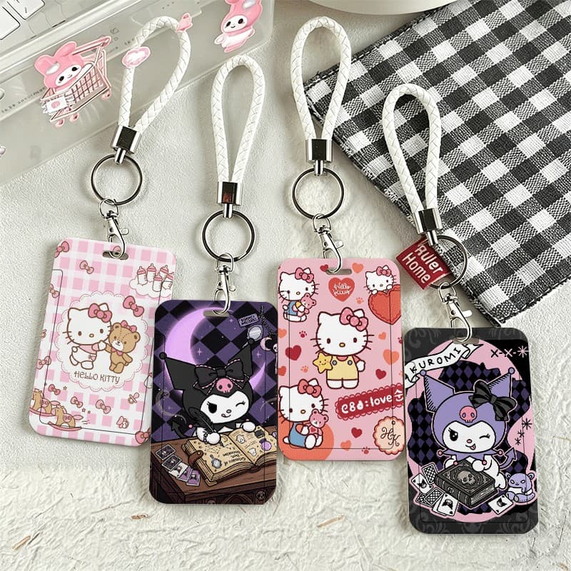 Capa Multiuso Para Cartão Sanrio Hello Kitty Kuromi , Protetora Leve Identificação Do Campus , Passagem De Ônibus , De E