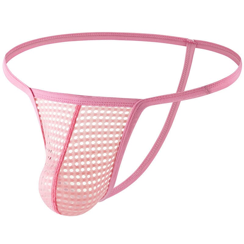 Cueca masculina de malha transparente, respirável e vazada 6471