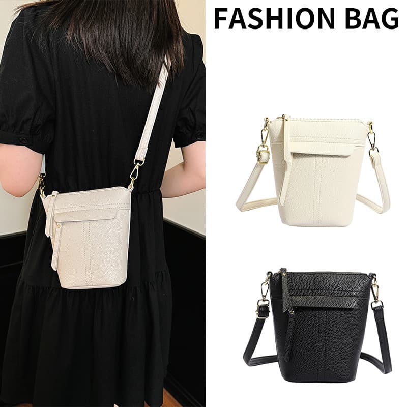 Bolsa feminina de couro PU, bolsa transversal de couro macio para mulheres, bolsa de ombro com textura de couro, simples