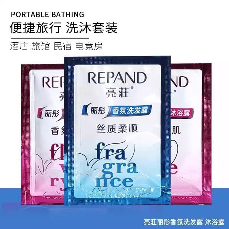 Saco brilhante shampoo refrescante controle de óleo shampoo Hotel lavagem banheiro viagem shampoo descartável Gel de ban