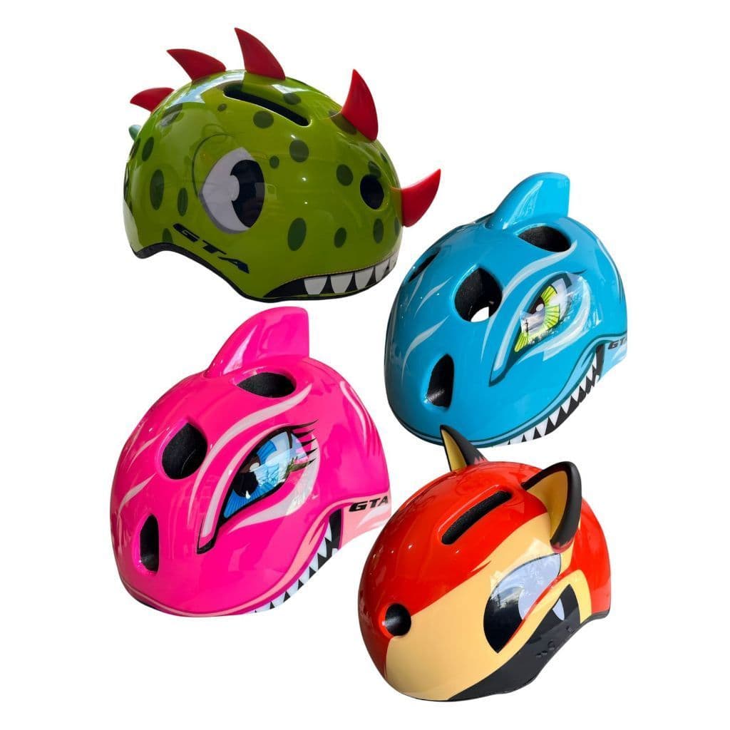 Capacete Infantil Bicicleta 52/56cm,Dinossauro, Raposa, Pink Shark, Blue Shark.