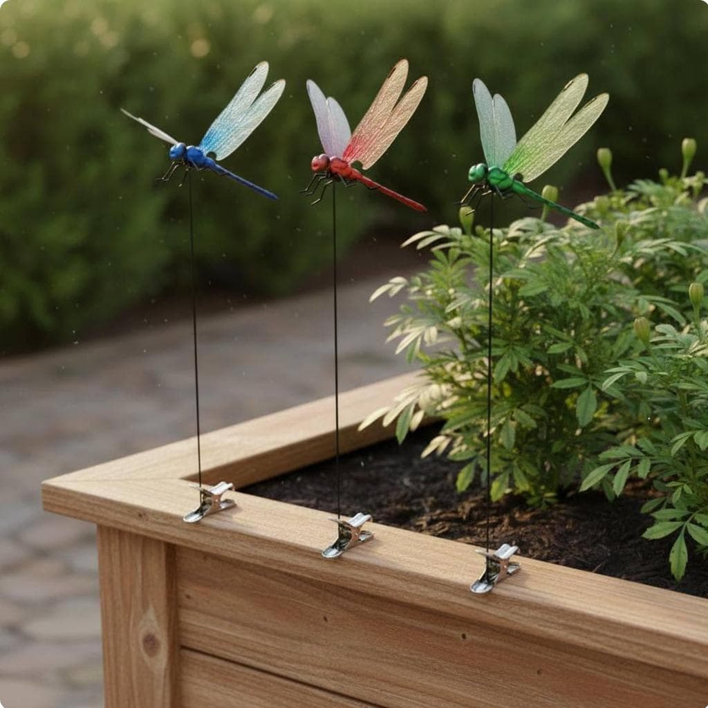 [baosityw8] Clipe De Libélula Simulação Leve Suporte De Jardim Decoração Externa À Prova De Intempéries Para Jardineiros