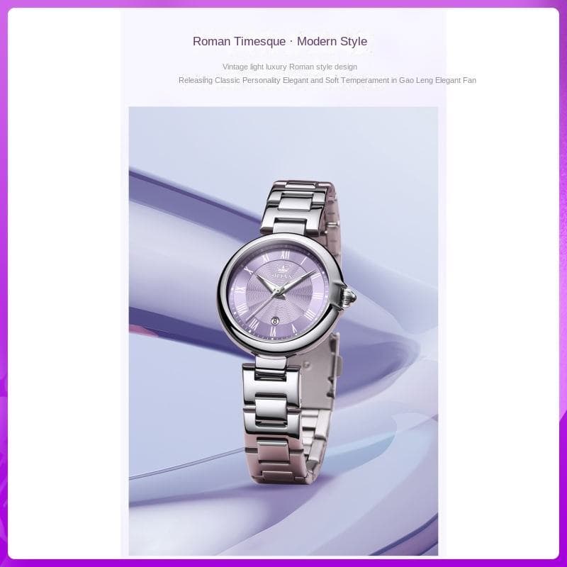 Novo relógio feminino à prova d'água de quartzo minimalista e elegante 5608