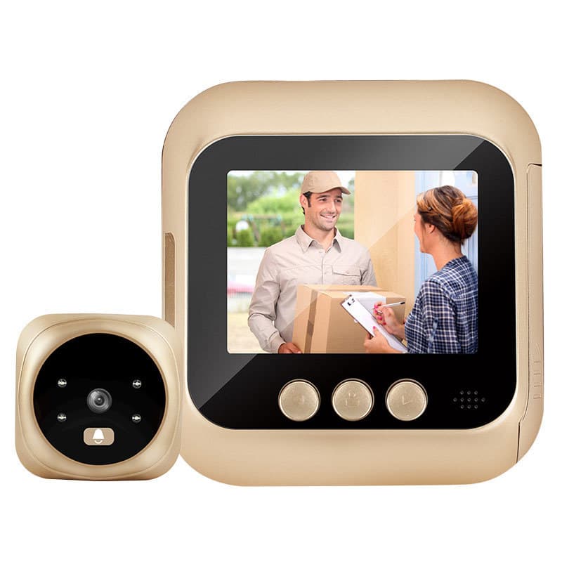 Olho Mágico Eletrônico Visual Inteligente De 2.4 " , Visualizador De Porta Anti-Roubo Grande Angular , Gravação Automáti