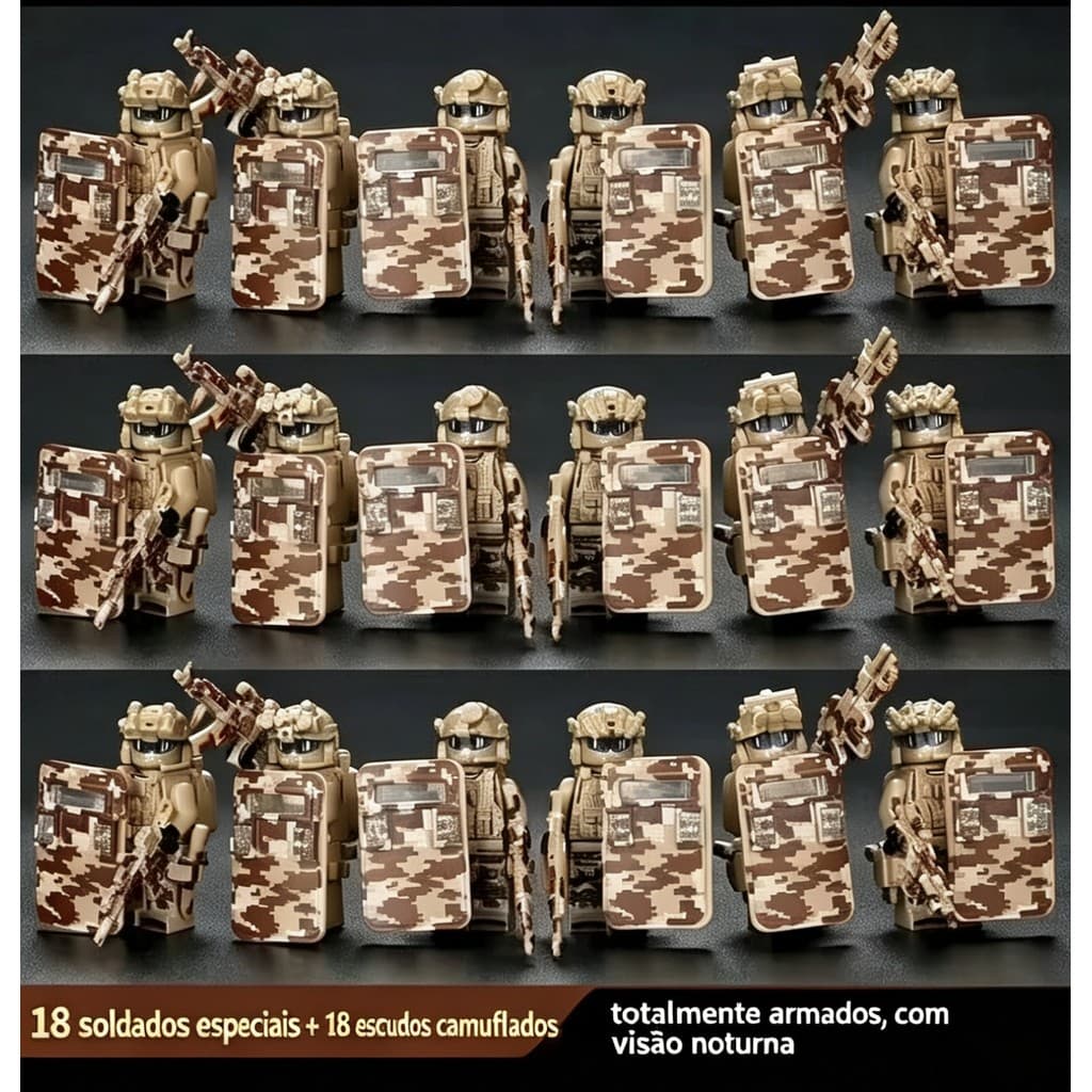 Conjunto de bonecas militares táticas SWAT, blocos de construção compatíveis, pantera/fantasma/leopardo/lobo guerreiro e