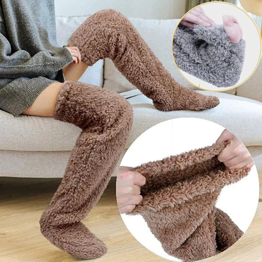 Leggings de Camurça de Cintura Alta para o Inverno, Calças de Veludo Elásticas e Espessas Sem Costura para Mulheres UZQL