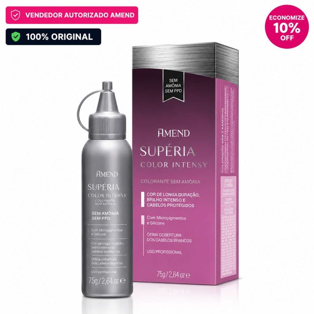 Banho De Brilho Amend Superia Color Prata Sem Amonia 100G