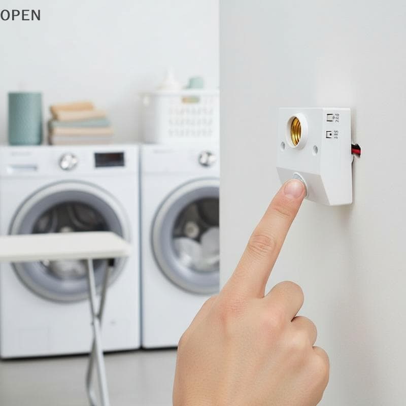 op Auto On/Off E27 Lâmpada Cabeça Sensor Interruptor 85-265V Concha Branca Para Varanda Pátio Iluminação Doméstica sg