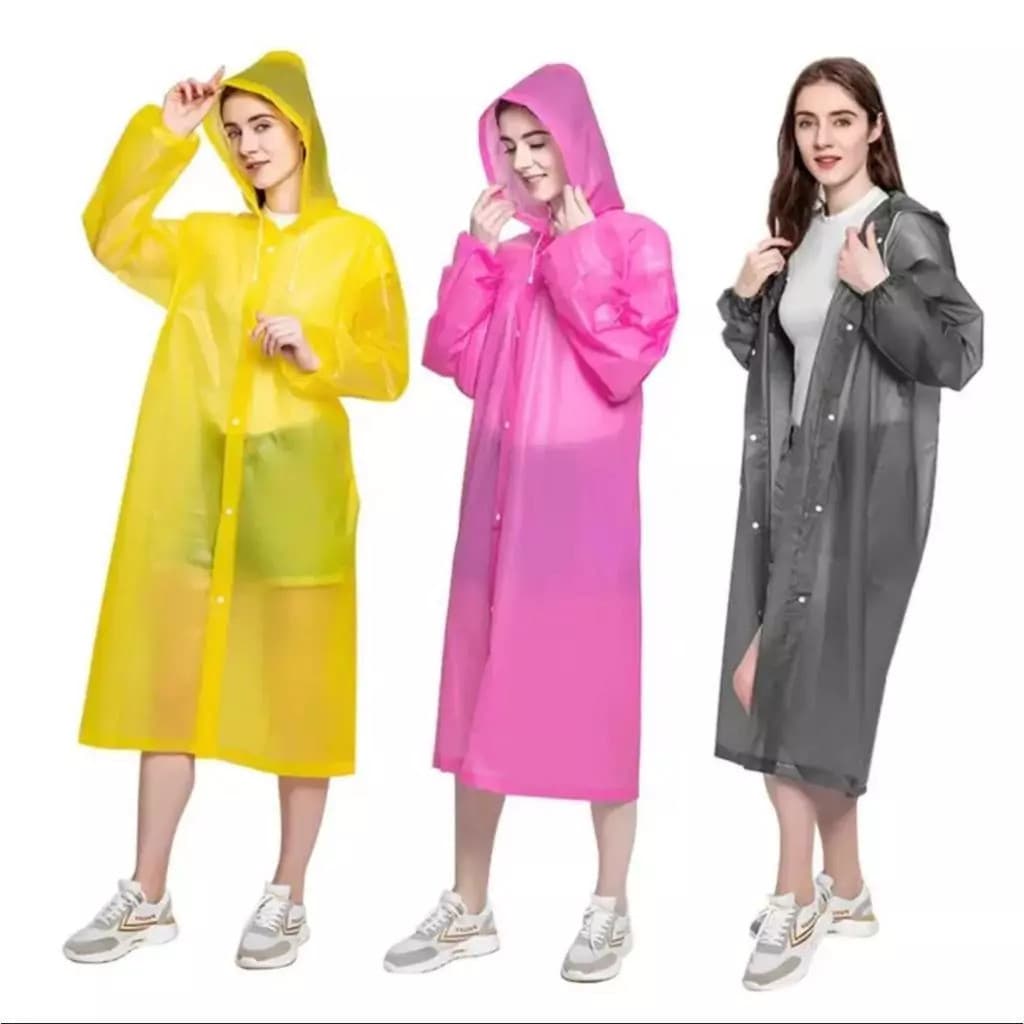 Capa De Chuva Reutilizável Reforçada Impermeável Com Capuz Unissex LW80918 - LW80623