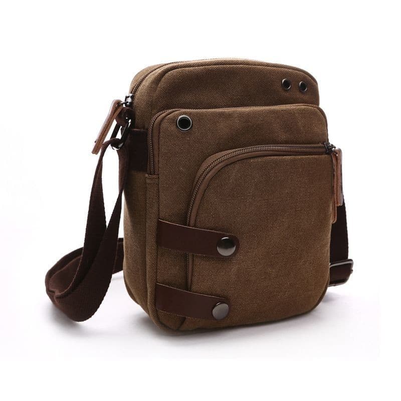 Japonês coreano masculino Casual All-Match Street Wear pequeno saco de viagem lona bolsa de ombro saco do mensageiro via