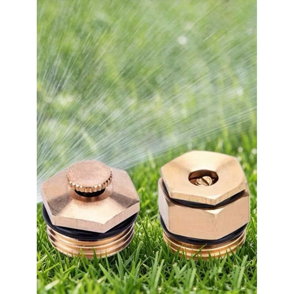 Todo o cobre ajustável centrífugo atomização sprinkler gramado rega 360 graus refratização sprinkler fábrica telhado res