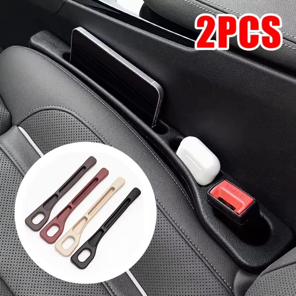 2 Pçs Assento De Carro Gap Filler Organizador PU Universal Lacuna Anti-Vazamento Rolha Tira Slot Armazenamento Acessório